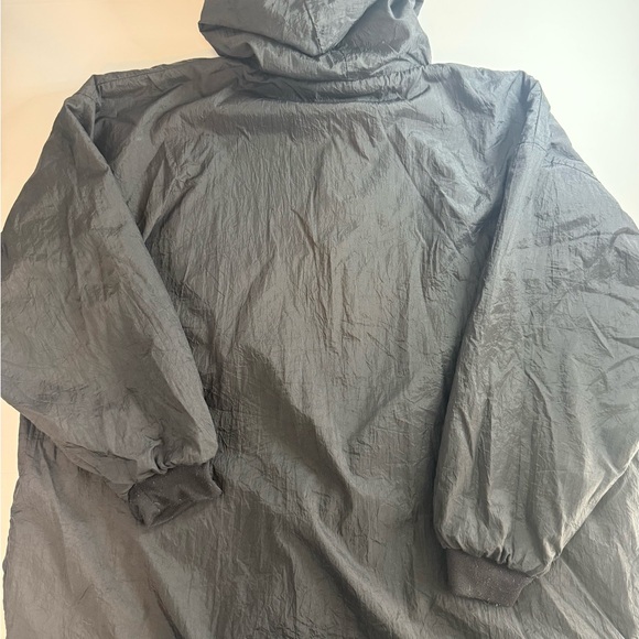 Vintage 90s Reversible Fleece Nylon Jacket 24W Aztec Southwestern Print Hoody - Picture 4 of 12